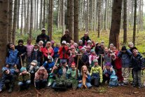 Kindergruppe im Wald