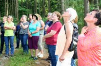 Eine Frauengruppe im Wald