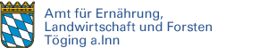 Schriftzug Amt für Ernährung, Landwirtschaft und Forsten Töging mit Link zur Startseite